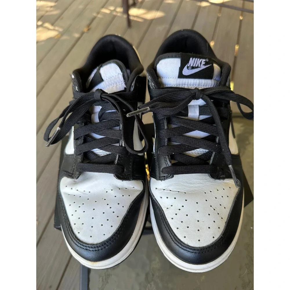 Nike Dunk‎ Low Panda Black White Sneakers Shoes DD1391-100 Youth Size 6.5